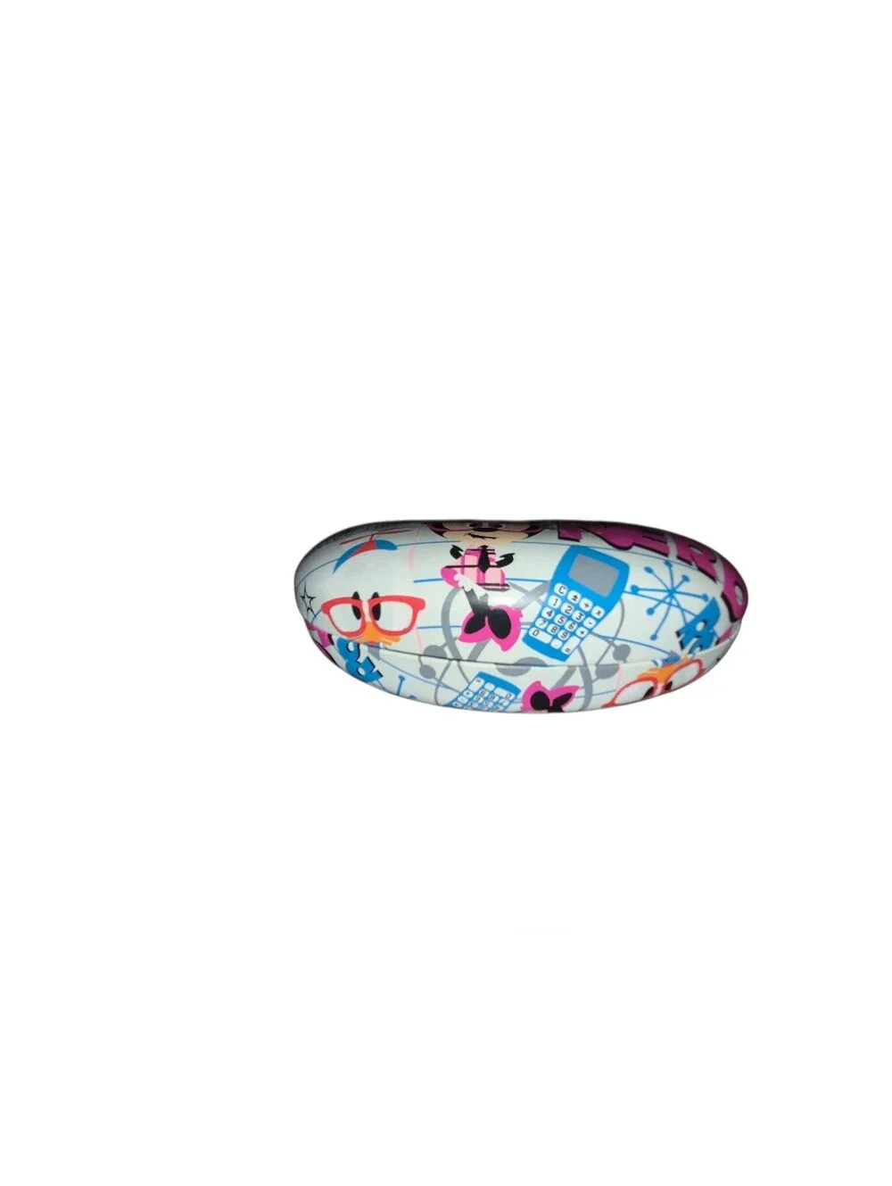 Disney Kids Nerds Graphic Sunglasses Case in White, Pink, Blue, Black